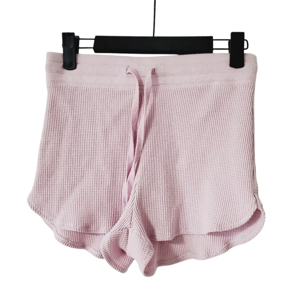 Aritzia TNA Pink Waffle Knit High Rise Lounge Shorts XXS - Picture 2 of 8